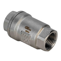 Клапан обратный VCS3232P-T 1″ Ду25 Ру63 резьбовой, пружинный, корпус - нержавеющая сталь 316, диск - нержавеющая сталь 316, уплотнение - металл