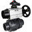 Кран шаровой BV4242E-FP-GRM-ISO Дн40 Ру10 полнопроходной, корпус - НПВХ, шар - НПВХ, уплотнение - EPDM, с пневмоприводом PA-DA-105-1 и БКВ APL-210N в Алматы