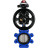 Затвор дисковый поворотный WBV1631E-2W-Fb-H Ду125 Ру16 LUG корпус - чугун QT450, диск - нержавеющая сталь 304, уплотнение - EPDM, с пневмоприводом PA-DA-105-1 и БКВ APL-210N в Алматы