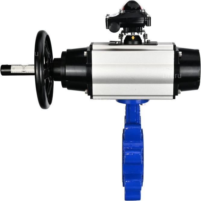Затвор дисковый поворотный WBV1631E-2W-Fb-H Ду125 Ру16 LUG корпус - чугун QT450, диск - нержавеющая сталь 304, уплотнение - EPDM, с пневмоприводом PA-DA-105-1 и БКВ APL-210N в Алматы