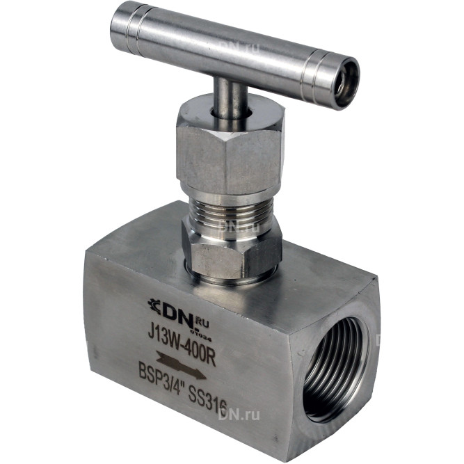 Клапан игольчатый VN3232M-T-Ht 2″ Ду50 Ру400 резьбовой, корпус - нержавеющая сталь 316, уплотнение - металл, с Т-образной рукояткой в Алматы