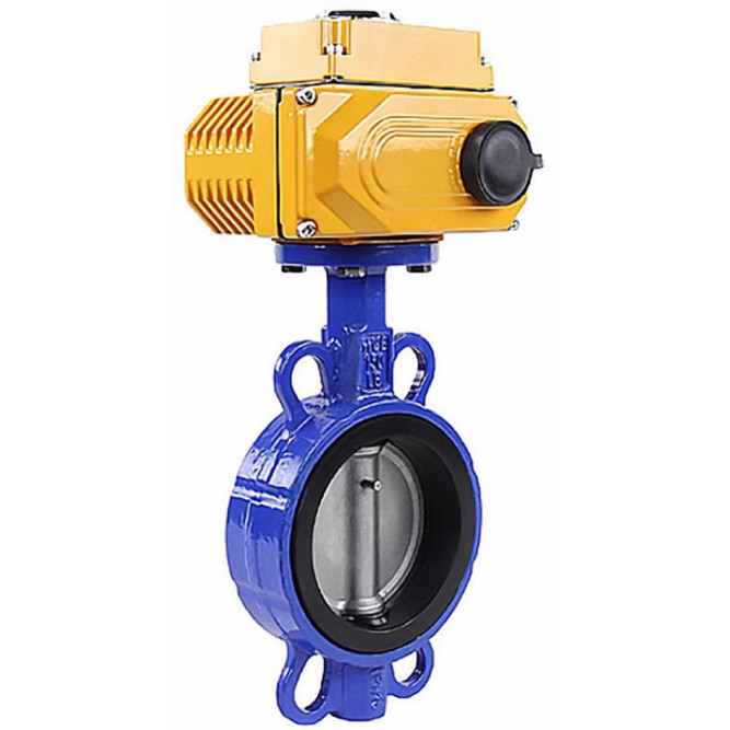 Затвор дисковый поворотный WBV1132N-2W-Fb-H Ду250 Ру16 корпус - чугун GG25, диск - нержавеющая сталь 316L, уплотнение - NBR, с четвертьоборотным электроприводом QT-N-040EM-B1-220VAC-У1 (0-10В) HARK в Алматы