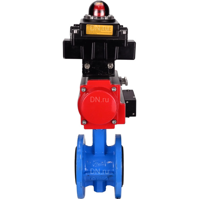 Затвор дисковый поворотный WBV1313E-2W-F-H Ду65 Ру16 фланцевый, корпус - чугун GGG40, диск - чугун GGG40, уплотнение - EPDM, с пневмоприводом PA-DA-105, пневмораспределителем 4M310-08 AC220V и БКВ APL-410N EX в Алматы
