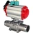 Кран шаровой BV3232P(3pc)-FP-W-ISO-H LONG Ду50 Ру40 полнопроходной, корпус - нержавеющая сталь 316, уплотнение - PTFE, под приварку, с пневмоприводом PA-DA-083, пневмораспределителем 4M310-08 AC220V и магнитным переключателем ALS200D в Алматы
