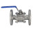 Кран шаровой BV3232P(3pc)-FP-F-H Ду25 Ру40, полнопроходной, трехсоставной, нержавеющая сталь 316, уплотнение - PTFE, фланцевый с рукояткой 11х11 в Алматы