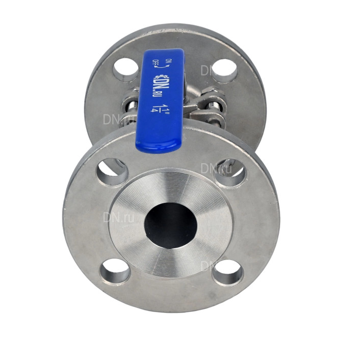 Кран шаровой BV3232P(3pc)-FP-F-H Ду25 Ру40, полнопроходной, трехсоставной, нержавеющая сталь 316, уплотнение - PTFE, фланцевый с рукояткой 11х11 в Алматы