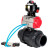 Кран шаровой BV4242E-FP-GRM-ISO Дн40 Ру10 полнопроходной, корпус - НПВХ, шар - НПВХ, уплотнение - EPDM, с пневмоприводом PA-DA-052, пневмораспределителем 4V320-08 AC220V и БКВ APL-510N EX в Алматы