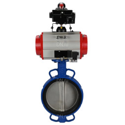 Затвор дисковый поворотный WBV1413E-2W-Fb-H Ду300 Ру16, корпус - чугун GGG50, диск - чугун GGG40, уплотнение - EPDM, с пневмоприводом PA-DA-140 двойного действия, пневмораспределителем 4M310-08 DC24V, БКВ APL-410N EX