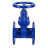 Задвижка клиновая 30ч39р (аналог МЗВ) GVWN1414E-2W-F-S blue Ду125 Ру10/16 фланцевая, корпус - чугун GGG50, уплотнение - EPDM, со штурвалом и невыдвижным штоком, цвет - синий в Алматы