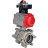Кран шаровой BV3232P(3pc)-FP-SW-ISO-H Ду65 Ру63 полнопроходной, корпус - нержавеющая сталь SS316, под приварку, с пневмоприводом PA-DA-105, БКВ APL-210N в Алматы