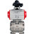 Кран шаровой BV3232P(3pc)-FP-SW-ISO-H Ду65 Ру63 полнопроходной, корпус - нержавеющая сталь SS316, под приварку, с пневмоприводом PA-DA-105, БКВ APL-210N в Алматы