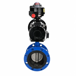 Затвор дисковый поворотный WBV1331E-2W-F-H Ду100 Ру16 фланцевый, корпус - чугун GGG40, диск - нержавеющая сталь 304, уплотнение - EPDM, с пневмоприводом PA-DA-105-1, 4M310-08 AC220V и APL-510N EX