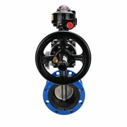 Затвор дисковый поворотный WBV1331E-2W-F-H Ду100 Ру16 фланцевый, корпус - чугун GGG40, диск - нержавеющая сталь 304, уплотнение - EPDM, с пневмоприводом PA-DA-105-1, 4M310-08 AC220V и APL-510N EX