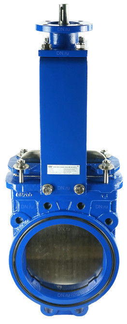 Задвижка шиберная GVKN1331N-2W-Fb-ISO Ду200 Ру16 двусторонняя, межфланцевая, шпиндель - невыдвижной, корпус - чугун GGG40, шибер - нержавеющая сталь 304, уплотнение - NBR, с ISO-фланцем и голым штоком, круглый шток 22, F10 в Алматы
