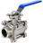Кран шаровой BV3232P(3pc)-FP-W-ISO-H Ду25 Ру63 WDVF полнопроходной, трехсоставной, корпус - нержавеющая сталь 316, уплотнение - PTFE, под приварку, с рукояткой, ISO-фланцем в Алматы