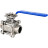 Кран шаровой BV3232P(3pc)-FP-W-ISO-H Ду25 Ру63 WDVF полнопроходной, трехсоставной, корпус - нержавеющая сталь 316, уплотнение - PTFE, под приварку, с рукояткой, ISO-фланцем в Алматы
