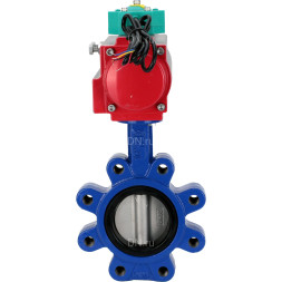 Затвор дисковый поворотный WBV1631N-2W-Fb-H Ду125 Ру16 LUG корпус - чугун QT450, диск - нержавеющая сталь 304, уплотнение - NBR, с пневмоприводом PA-DA-105 и магнитным переключателем ALS200D