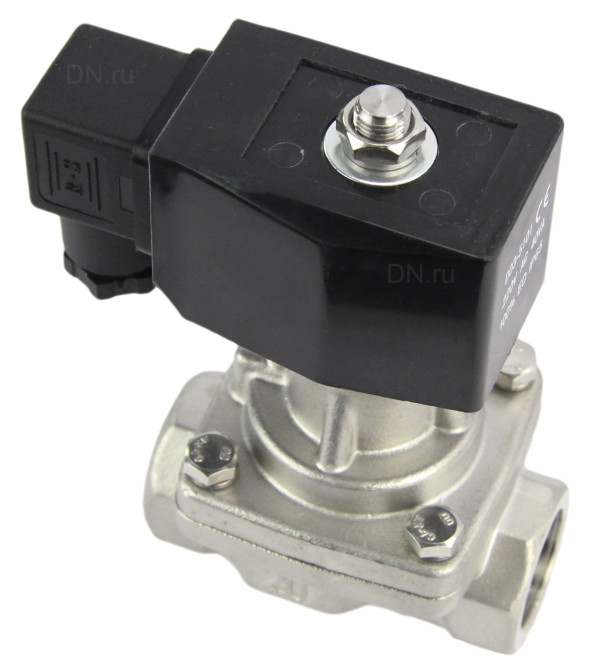 Клапан электромагнитный VS731-PT-NC-24VAC 3/4″ Ду20 Ру6 прямого действия двухходовой, корпус - сталь нержавеющая 304, присоединение - внутренняя резьба, уплотнение - PTFE, нормально-закрытый, катушка - 24 В AC в Алматы