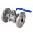 Кран шаровой BV3232P(3pc)-FP-F-H Ду40 Ру40, полнопроходной, трехсоставной, нержавеющая сталь 316, уплотнение - PTFE, фланцевый с рукояткой 14х14 в Алматы