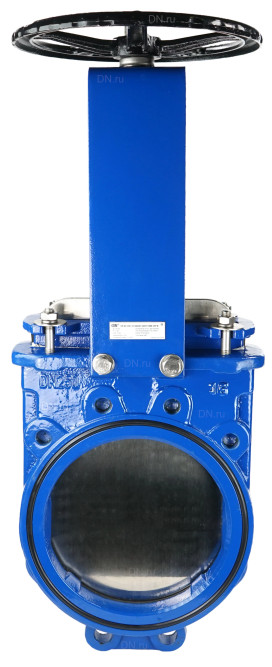 Задвижка шиберная GVKN1331N-2W-Fb-S Ду250 Ру10 двусторонняя, межфланцевая, шпиндель - невыдвижной, корпус - чугун GGG40, шибер - нержавеющая сталь 304, уплотнение - NBR, управление - штурвал в Алматы