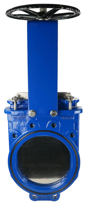 Задвижка шиберная GVKN1331N-2W-Fb-S Ду250 Ру10 двусторонняя, межфланцевая, шпиндель - невыдвижной, корпус - чугун GGG40, шибер - нержавеющая сталь 304, уплотнение - NBR, управление - штурвал в Алматы