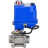 Кран шаровой BV3232P(3pc)-FP-W-ISO-H WDVF Ду25 Ру63 полнопроходной, трехсоставной, корпус - нержавеющая сталь 316, уплотнение - PTFE, под приварку, с 1/4-оборотным электроприводом QT-N-003EM-O1-24VDC-У1 blue в Алматы