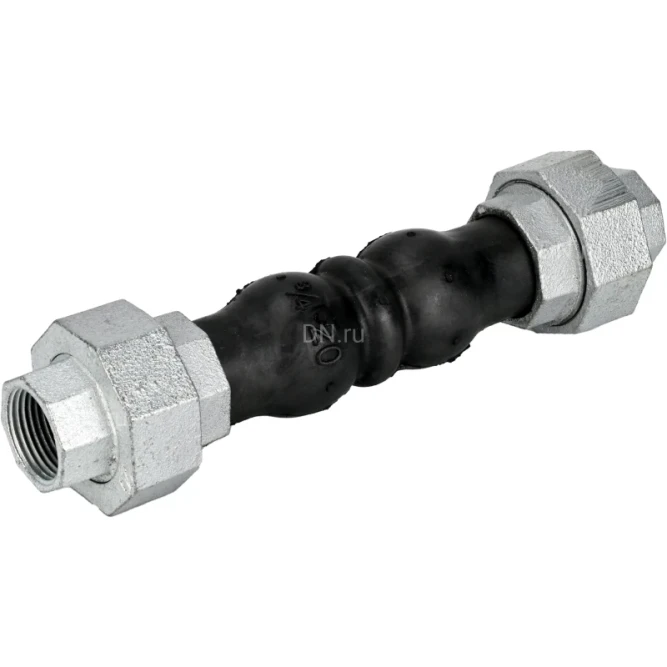Компенсатор резиновый CR-E17-T Ду25 Ру10/16, резиновая вставка (корпус) - EPDM, тип присоединения - резьбовой, материал резьбовых элементов - чугун оцинкованный в Алматы