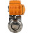 Затвор дисковый поворотный WBV3131E-2W-T-H Ду15 Ру10 резьбовой, корпус - пищевая нержавеющая сталь 304, уплотнение - EPDM, с электроприводом QT-N-005EM-A1-220VAC-У1 c датчиком обратной связи и входным управляющим сигналом 4-20мА HARK в Алматы