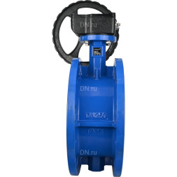 Затвор дисковый поворотный WBV1313E-2W-F-R Ду300 Ру16 фланцевый, корпус - чугун GGG40, диск - чугун GGG40, уплотнение - EPDM, управление – редуктор, с ISO-фланцем F10, квадрат штока 22х22