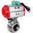 Затвор дисковый поворотный кламповый WBV3131S-2W-C-H Ду15 Ру10 корпус - пищевая нержавеющая сталь 304, уплотнение - Silicon, с пневмоприводом PA-DA-052 и магнитным переключателем ALS200D в Алматы