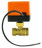 Кран шаровой BV0030NP-SP-3L-T-ED Ду15 Ру16 стандартнопроходной, L-тип, трехходовой, латунь, внутренняя резьба, уплотнение - нитриловый каучук / PTFE, с электроприводом 220В без концевых выключателей в Алматы