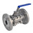 Кран шаровой BV3232P(3pc)-FP-F-H Ду65 Ру25, полнопроходной, трехсоставной, нержавеющая сталь 316, уплотнение - PTFE, фланцевый с рукояткой 17х17 в Алматы