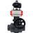 Кран шаровой BV4242E-FP-GRM-ISO Дн20 Ру10 полнопроходной, корпус - НПВХ, шар - НПВХ, уплотнение - EPDM, с пневмоприводом PA-DA-052, пневмораспределителем 4M310-08 DC24V, ручным дублером MON1-250-T26-ISO и БКВ APL-410N EX в Алматы