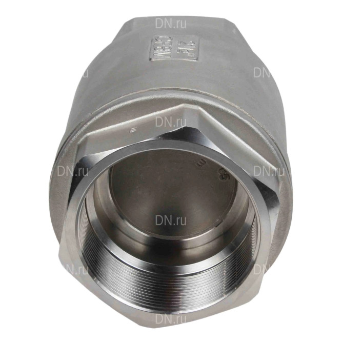 Клапан обратный VCS3232P-T 4″ Ду100 Ру40 резьбовой, пружинный, корпус - нержавеющая сталь 316, диск - нержавеющая сталь 316, уплотнение - металл в Алматы