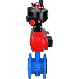 Затвор дисковый поворотный WBV1313E-2W-F-H Ду200 Ру16 фланцевый, корпус - чугун GGG40, диск - чугун GGG40, EPDM, с пневмоприводом PA-DA-140, пневмораспределителем 4M310-08 AC220V, БКВ APL-510N EX и БПВ AFC2000