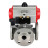 Кран шаровой BV3232P(4pc)-FP-3WL-F Ду15 Ру16 полнопроходной трехходовой, фланцевый, корпус - нержавеющая сталь SS316, с пневмоприводом PA-SA-052 с возвратными пружинами и пневмораспределителем 4M310-08 AC220V в Алматы