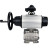 Кран шаровой BV3232P(3pc)-FP-SW-ISO-H Ду100 Ру63 полнопроходной, корпус - нержавеющая сталь SS316, под приварку, с пневмоприводом PA-DA-105-1, пневмораспределителем 4M310-08 AC220V, БКВ APL-210N в Алматы