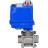 Кран шаровой BV3232P(3pc)-FP-W-ISO-H WDVF Ду32 Ру63 полнопроходной, трехсоставной, корпус - нержавеющая сталь 316, уплотнение - PTFE, под приварку, с 1/4-оборотным электроприводом QT-N-003EM-O1-220VAC-У1 blue в Алматы