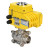 Кран шаровой BV3232P(3pc)-FP-W-ISO-H Ду32 Ру63 полнопроходной двухходовой, нержавеющая сталь SS316, под приварку, уплотнение - PTFE, с 1/4-оборотным электроприводом QT-N-005EM-O1-380VAC-У1 в Алматы