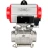 Кран шаровой BV3232P(3pc)-FP-W-ISO-H WDVF Ду15 Ру63 полнопроходной, трехсоставной, корпус - нержавеющая сталь 316, уплотнение - PTFE, под приварку, с пневмоприводом PA-DA-052, пневмораспределителем 4M310-08 AC220V в Алматы