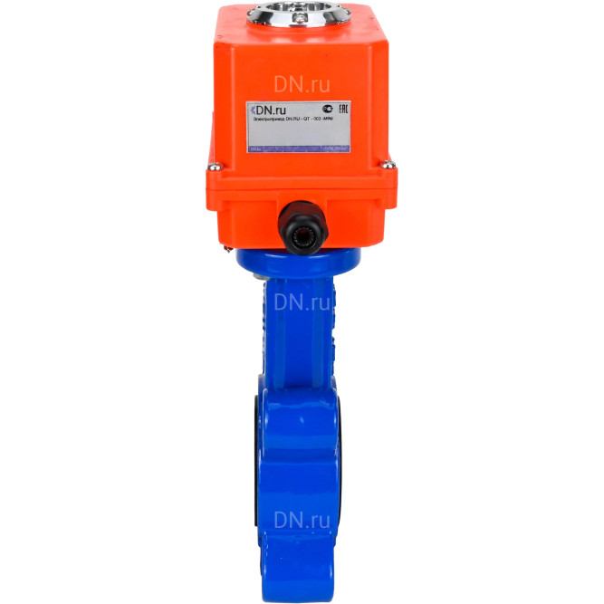 Затвор дисковый поворотный WBV1616N-2W-Fb-H Ду50 Ру16 LUG корпус - чугун QT450, диск - чугун QT450, уплотнение - NBR, межфланцевый, с электроприводом QT-N-003EM-O1-220VAC-У1 MINI 220В в Алматы