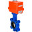 Затвор дисковый поворотный WBV1616N-2W-Fb-H Ду50 Ру16 LUG корпус - чугун QT450, диск - чугун QT450, уплотнение - NBR, межфланцевый, с электроприводом QT-N-003EM-O1-220VAC-У1 MINI 220В в Алматы