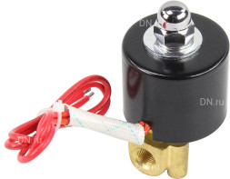 Клапан электромагнитный VS100-ET-NC-24VAC 1/8″ Ду6 Ру10 прямого действия двухходовой, корпус - латунь, присоединение - внутренняя резьба, уплотнение - EPDM, нормально-закрытый, катушка - 24 В AC