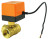Кран шаровой BV0030NP-SP-3T-T-ED Ду25 Ру16 стандартнопроходной, T-тип, трехходовой, латунь, внутренняя резьба, уплотнение - нитриловый каучук / PTFE, с электроприводом 220В без концевых выключателей в Алматы