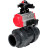 Кран шаровой BV4242E-FP-GRM-ISO Дн15 Ру10 полнопроходной, корпус - НПВХ, шар - НПВХ, уплотнение - EPDM, с пневмоприводом PA-DA-052, пневмораспределителем 4M310-08 AC220V и БКВ APL-210N в Алматы
