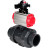 Кран шаровой BV4242E-FP-GRM-ISO Дн15 Ру10 полнопроходной, корпус - НПВХ, шар - НПВХ, уплотнение - EPDM, с пневмоприводом PA-DA-052, пневмораспределителем 4M310-08 AC220V и БКВ APL-210N в Алматы
