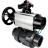 Кран шаровой BV4242E-FP-GRM-ISO Дн32 Ру10 полнопроходной, корпус - НПВХ, шар - НПВХ, уплотнение - EPDM, с пневмоприводом PA-DA-105-1, пневмораспределителем 4V320-08 AC220V и БКВ APL-210N в Алматы