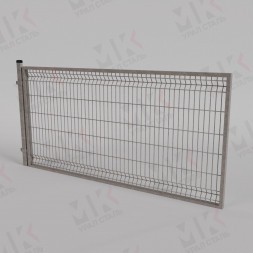 Ворота для 3D забора серые (RAL 7004) 3000х2000 мм откатные