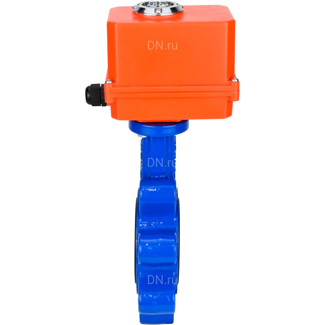 Затвор дисковый поворотный WBV1631N-2W-Fb-H Ду50 Ру16 LUG корпус - чугун QT450, диск - нержавеющая сталь 304, уплотнение - NBR, межфланцевый, с электроприводом QT-N-003EM-O1-220VAC-У1 MINI 220В в Алматы
