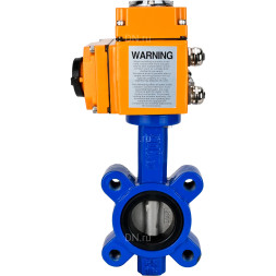 Затвор дисковый поворотный WBV1631N-2W-Fb-H Ду80 Ру16 LUG корпус - чугун QT450, диск - нержавеющая сталь 304, уплотнение - NBR, межфланцевый, с электроприводом QT-N-005EM-O1-380VAC-У1 380В